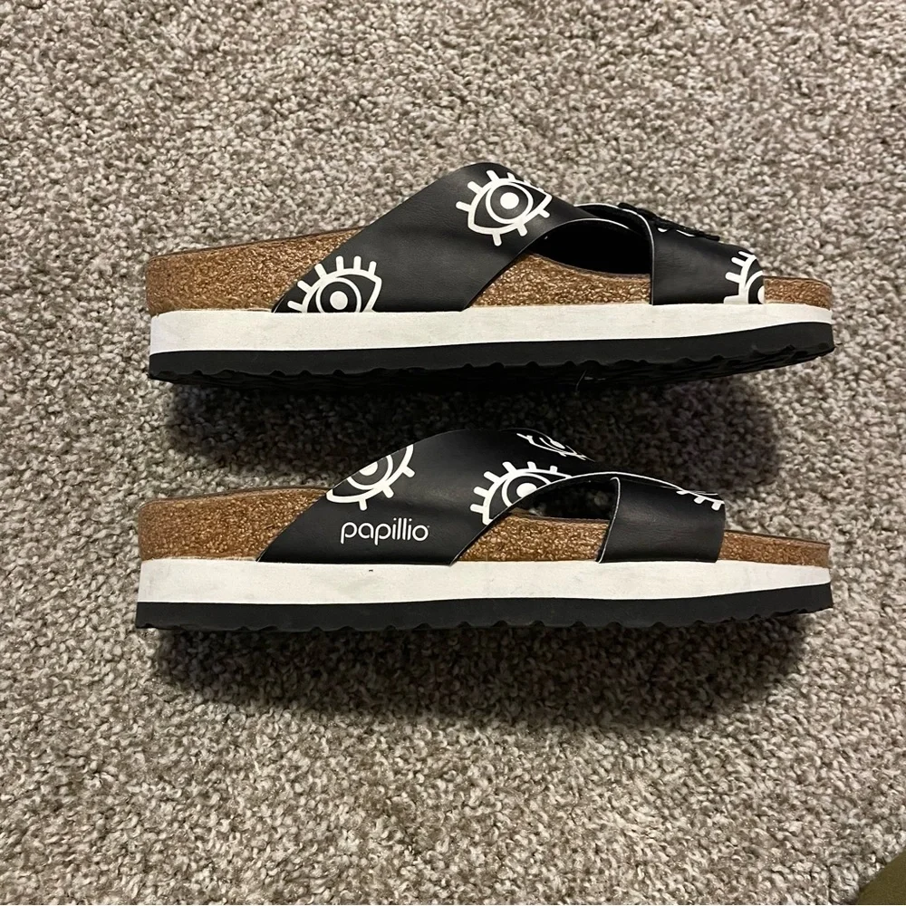 Papillio Black and Blue Eye Sandals - Picture 5 of 6